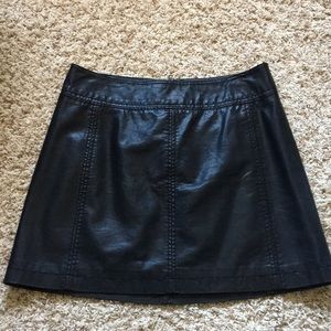 Black Leather Mini Skirt
